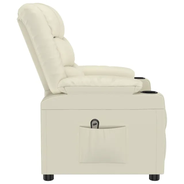 Fauteuil inclinable électrique Crème Similicuir