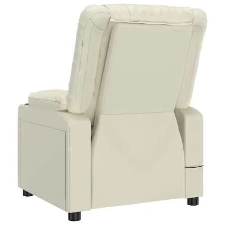 Fauteuil inclinable électrique Crème Similicuir