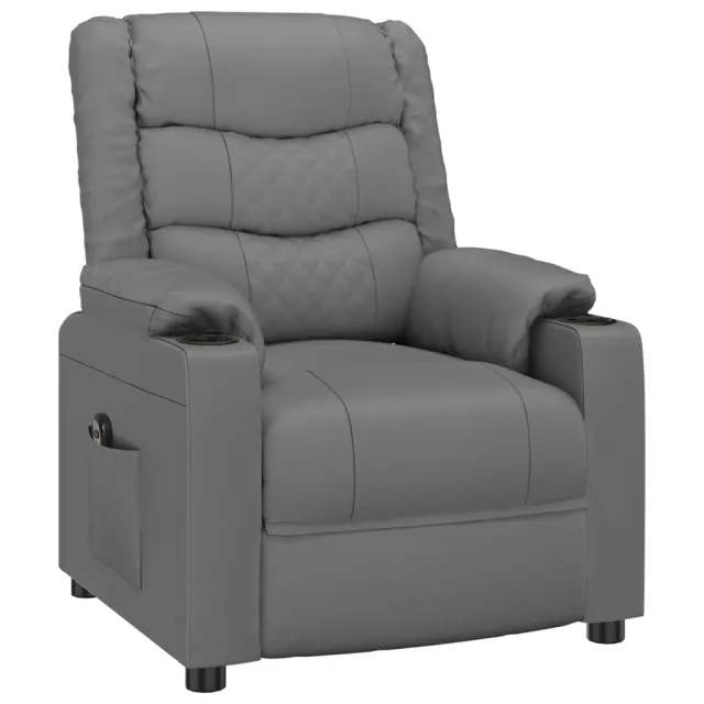 Fauteuil inclinable électrique Gris Similicuir