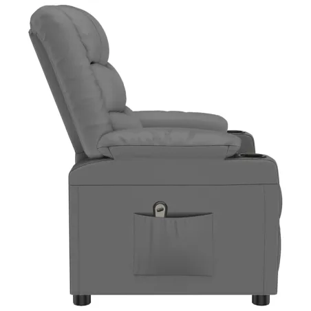Fauteuil inclinable électrique Gris Similicuir