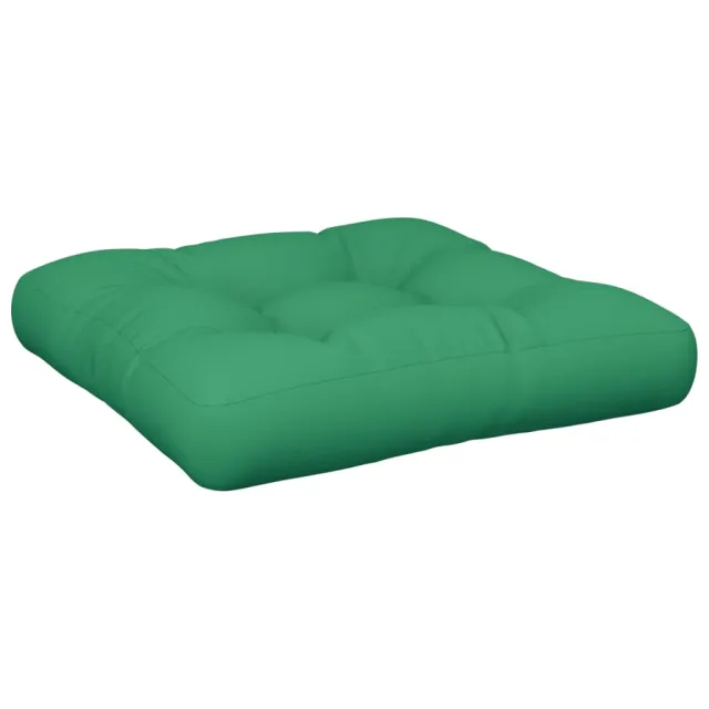 Coussin de palette vert 50x50x12 cm tissu