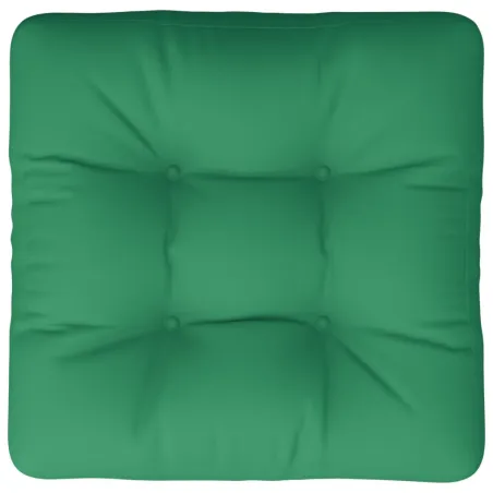 Coussin de palette vert 50x50x12 cm tissu
