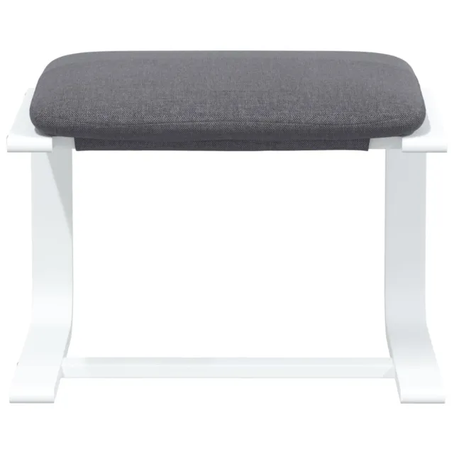 Chaise de relaxation avec repose-pied Gris foncé Tissu