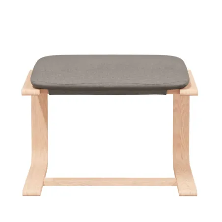 Chaise de relaxation avec repose-pied Taupe Tissu