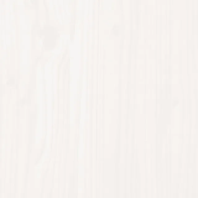 Salon de jardin 7 pcs Blanc Bois de pin massif