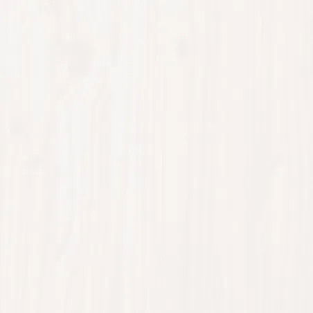 Salon de jardin 7 pcs Blanc Bois de pin massif