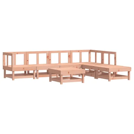 Salon de jardin 7 pcs bois massif douglas 2