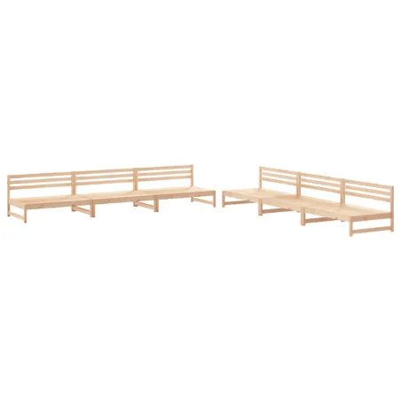 Salon de jardin 6 pcs Bois de pin massif