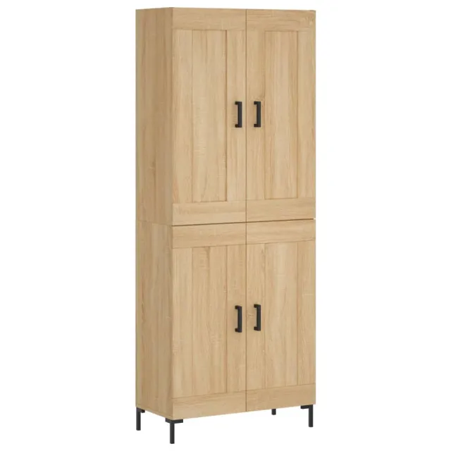 Buffet haut Chêne sonoma 69,5x34x180 cm Bois d'ingénierie