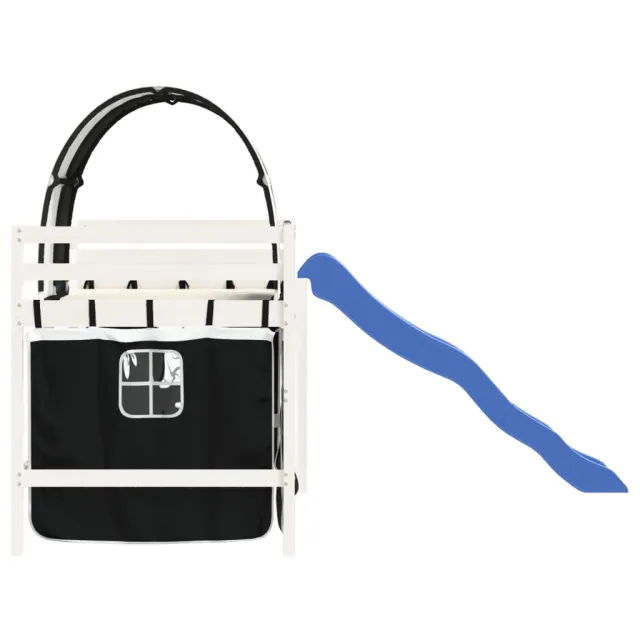 Lit mezzanine enfants avec tunnel sans matelas 80x200 cm