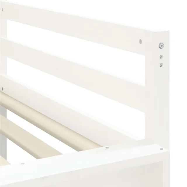 Lit mezzanine enfants avec tour sans matelas bleu 80x200 cm