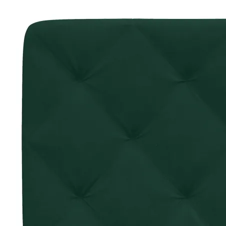Cadre de lit avec LED sans matelas vert foncé 160x200 cm velours