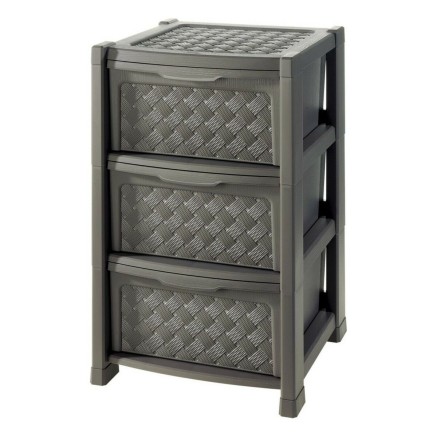 Schubladenschrank Tontarelli Arianna Braun 3 Schubladen 38,5 x 39 x 63