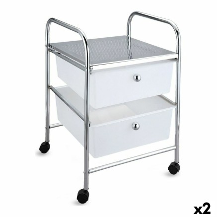Ladenkast Confortime Metaal Met wieltjes Plastic 33 x 32,5 x 45,5 cm (
