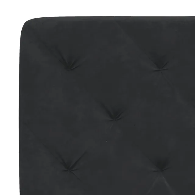 Cadre de lit avec LED sans matelas noir 200x200 cm velours