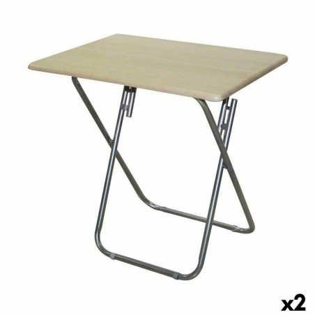 Opvouwbare bijzettafel Confortime Hout 75 x 52 x 73 cm (2 Stuks)