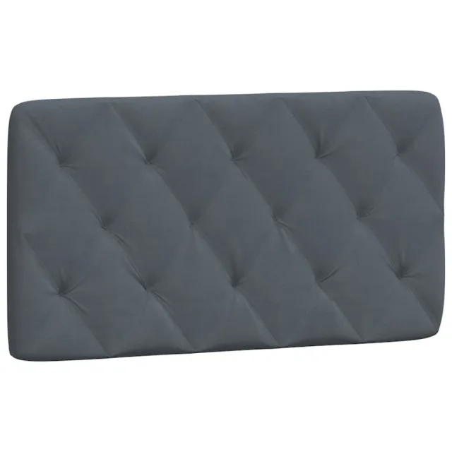 Cadre de lit avec LED sans matelas gris foncé 100x203 cm velours