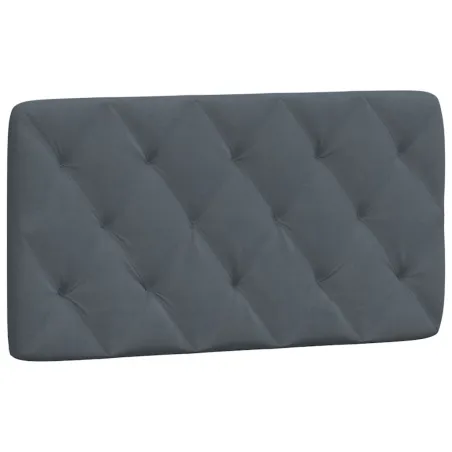 Cadre de lit avec LED sans matelas gris foncé 100x203 cm velours