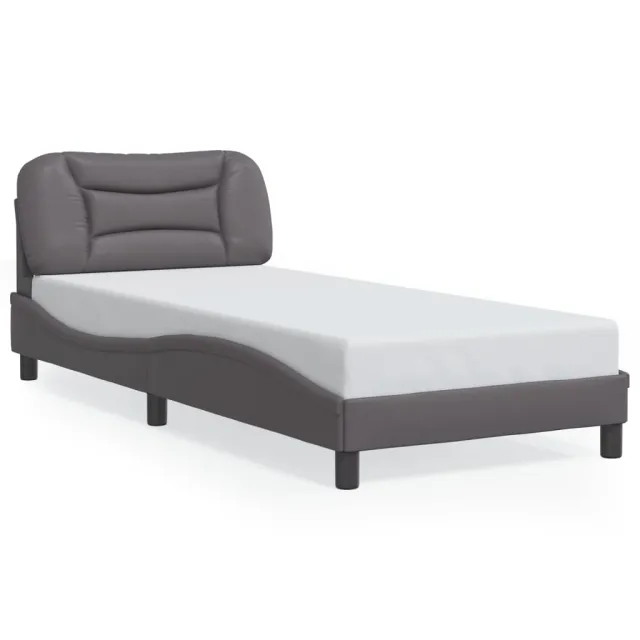 Cadre de lit avec LED sans matelas Hvar gris 90x190 cm