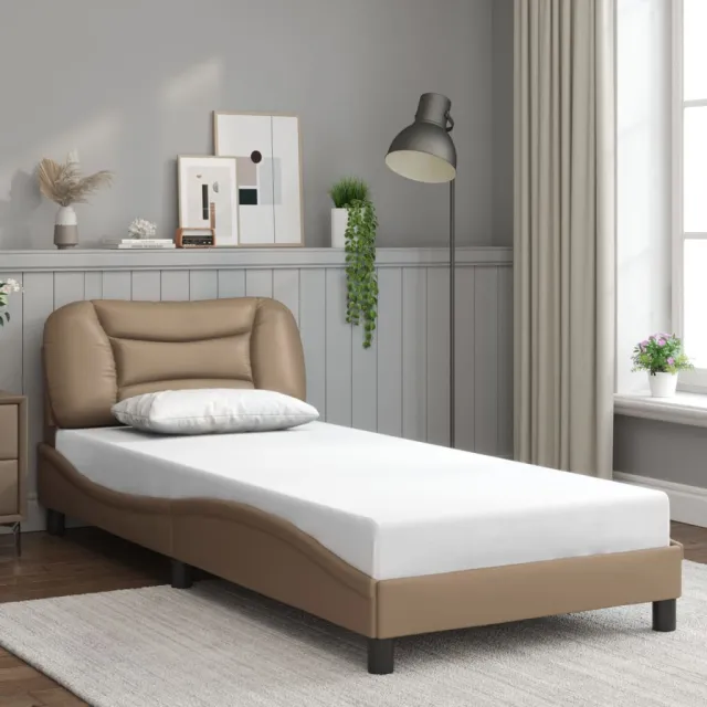 Cadre de lit avec LED sans matelas Hvar cappuccino 90x190 cm