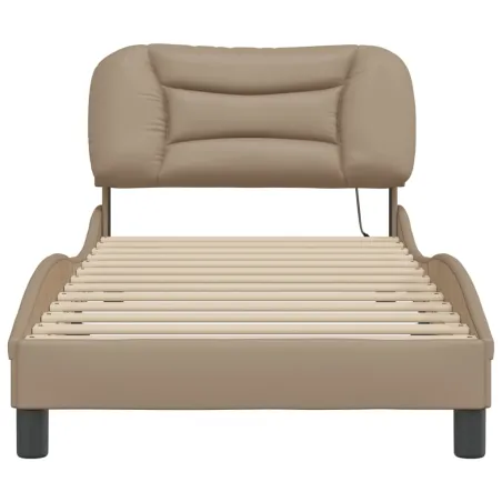 Cadre de lit avec LED sans matelas Hvar cappuccino 90x190 cm