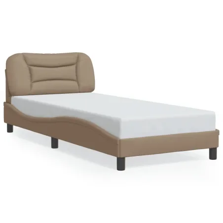 Cadre de lit avec LED sans matelas Hvar cappuccino 90x200 cm