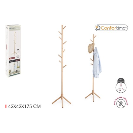 Perchero de Pie Confortime Madera 42 x 42 x 175 cm (6 Unidades)