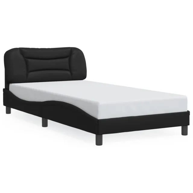 Cadre de lit avec LED sans matelas Hvar noir 100x200 cm