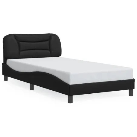 Cadre de lit avec LED sans matelas Hvar noir 100x200 cm