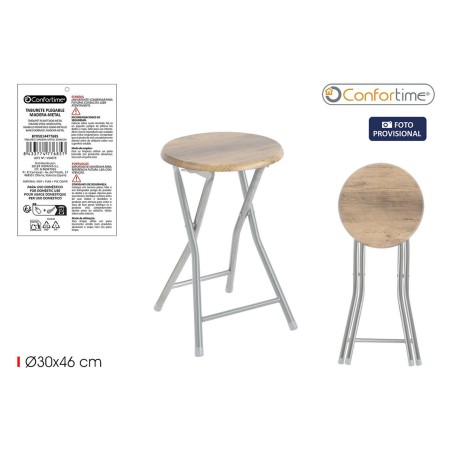 Sgabello Confortime Legno Metallo 30 x 30 x 46 cm (6 Unità)