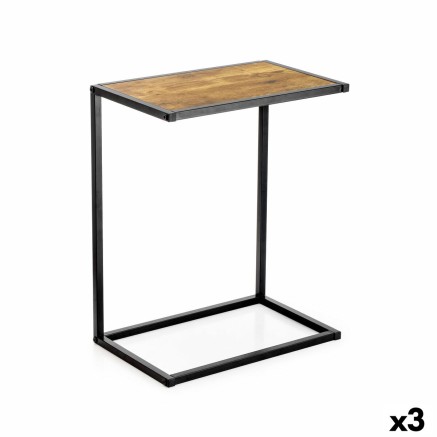 Tavolo aggiuntivo Confortime Marrone Nero 40 x 25 x 50 cm (3 Unità)