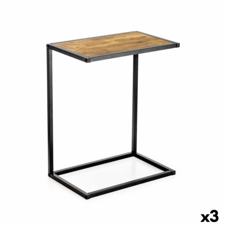Side table Confortime Brown Black 40 x 25 x 50 cm (3 Units)