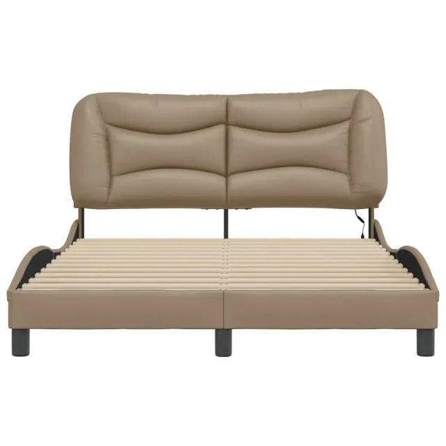 Cadre de lit avec LED sans matelas Hvar cappuccino 140x190 cm