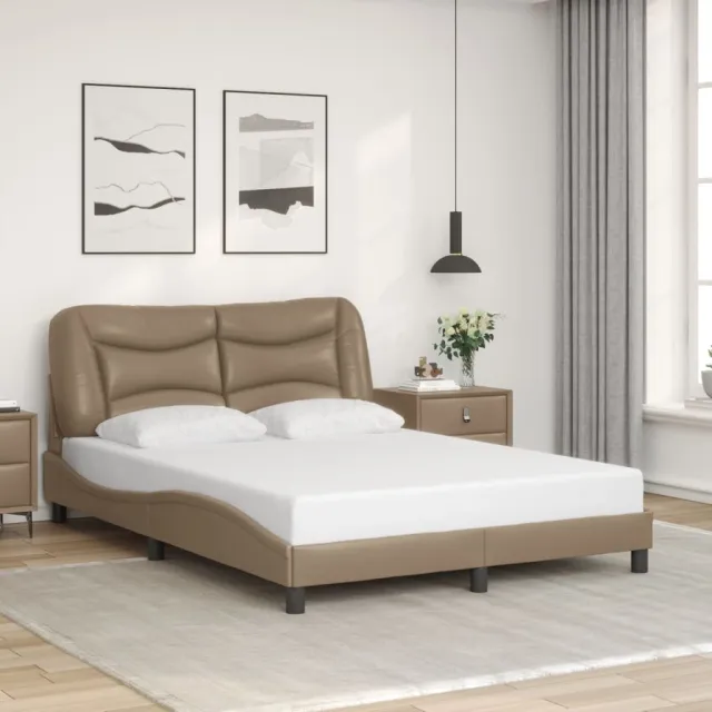 Cadre de lit avec LED sans matelas Hvar cappuccino 140x200 cm
