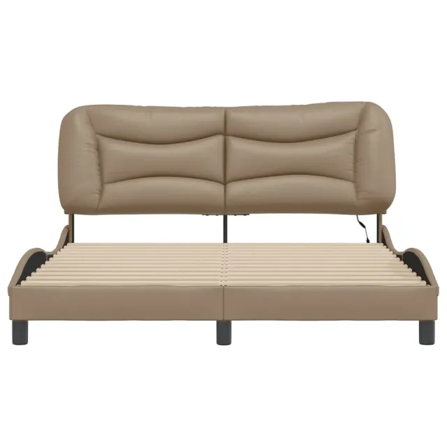 Cadre de lit avec LED sans matelas Hvar cappuccino 160x200 cm