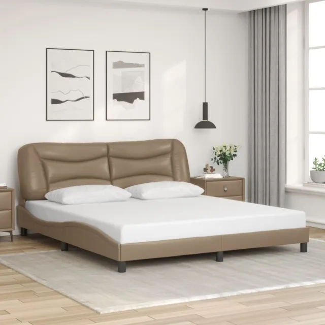 Cadre de lit avec LED sans matelas Hvar cappuccino 180x200 cm