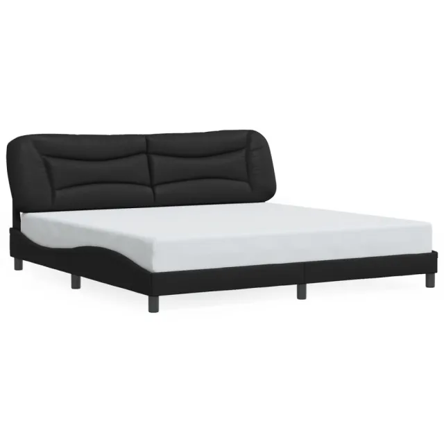 Cadre de lit avec LED sans matelas Hvar noir 200x200 cm