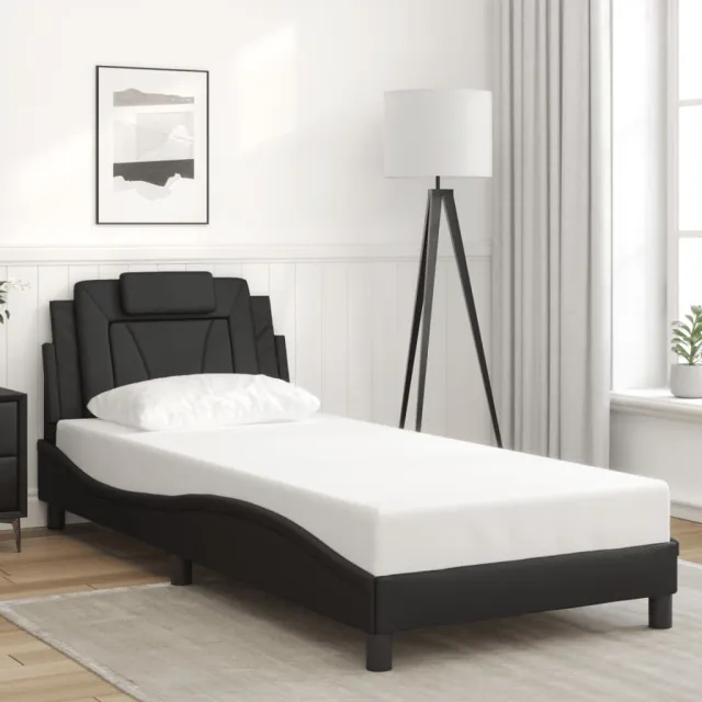 Cadre de lit Viana avec LED sans matelas noir 80x200 cm