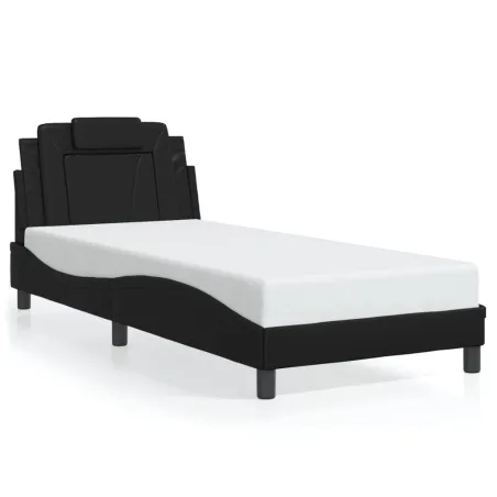 Cadre de lit Viana avec LED sans matelas noir 80x200 cm