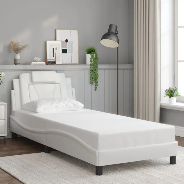Cadre de lit Viana avec LED sans matelas blanc 80x200 cm