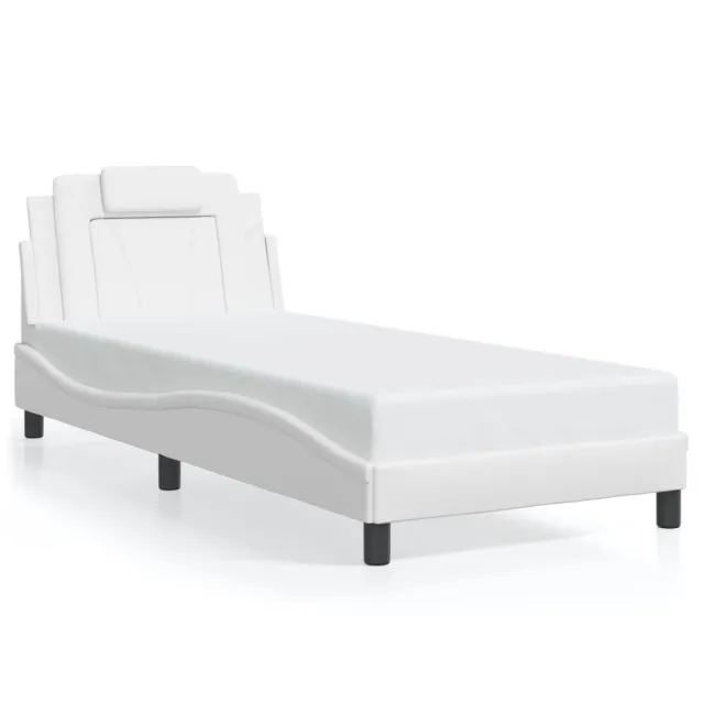 Cadre de lit Viana avec LED sans matelas blanc 80x200 cm