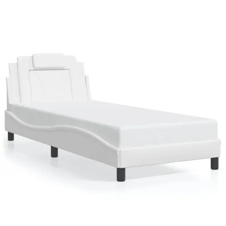 Cadre de lit Viana avec LED sans matelas blanc 80x200 cm