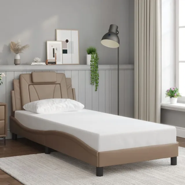 Cadre de lit Viana avec LED sans matelas cappuccino 80x200 cm