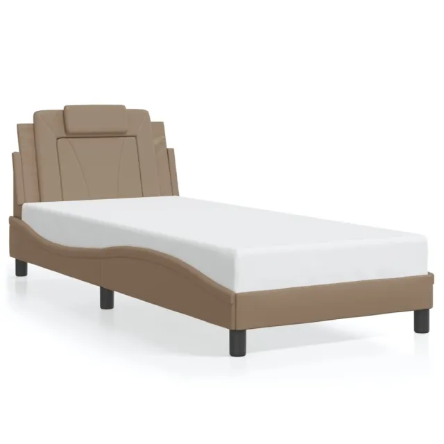 Cadre de lit Viana avec LED sans matelas cappuccino 80x200 cm