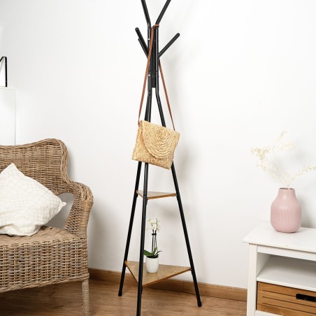 Attaccapanni da Terra Vinthera Moa Acciaio Nero 49,5 x 49,5 x 180 cm
