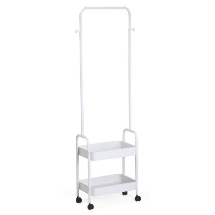 Perchero de Pie Vinthera Moa Acero Blanco Con ruedas 45,5 x 29,5 x 159