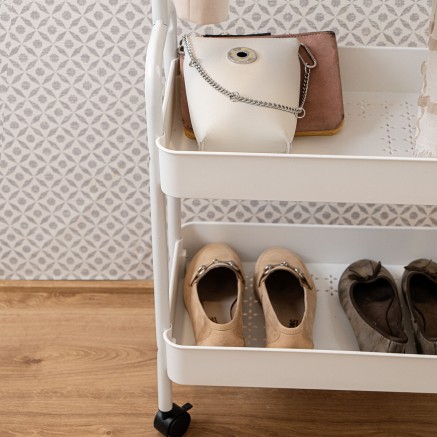 porte-manteaux Vinthera Moa Acier Blanc Avec des roues 45,5 x 29,5 x 1 2