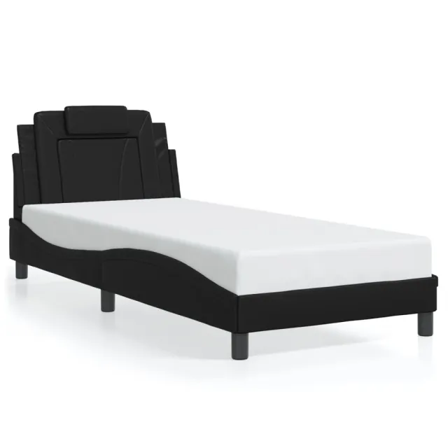 Cadre de lit Viana avec LED sans matelas noir 90x190 cm