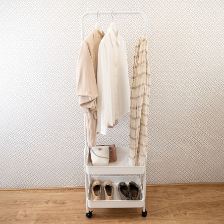 porte-manteaux Vinthera Moa Acier Blanc Avec des roues 45,5 x 29,5 x 1