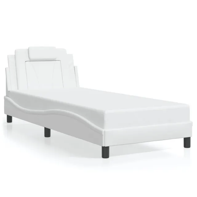 Cadre de lit Viana avec LED sans matelas blanc 90x190 cm
